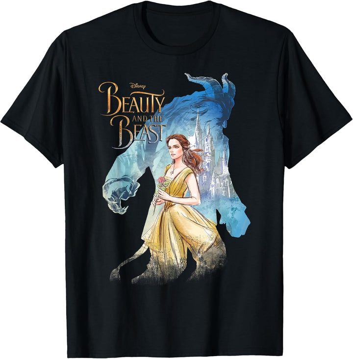 Womens Disney Beauty & The Beast Belle Legendary Graphic T-Shirt Large Black