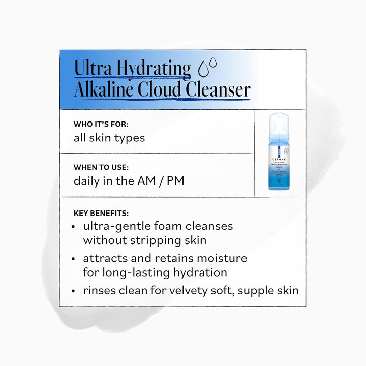 DERMA E Hydrating Alkaline Cloud Cleanser 157ml
