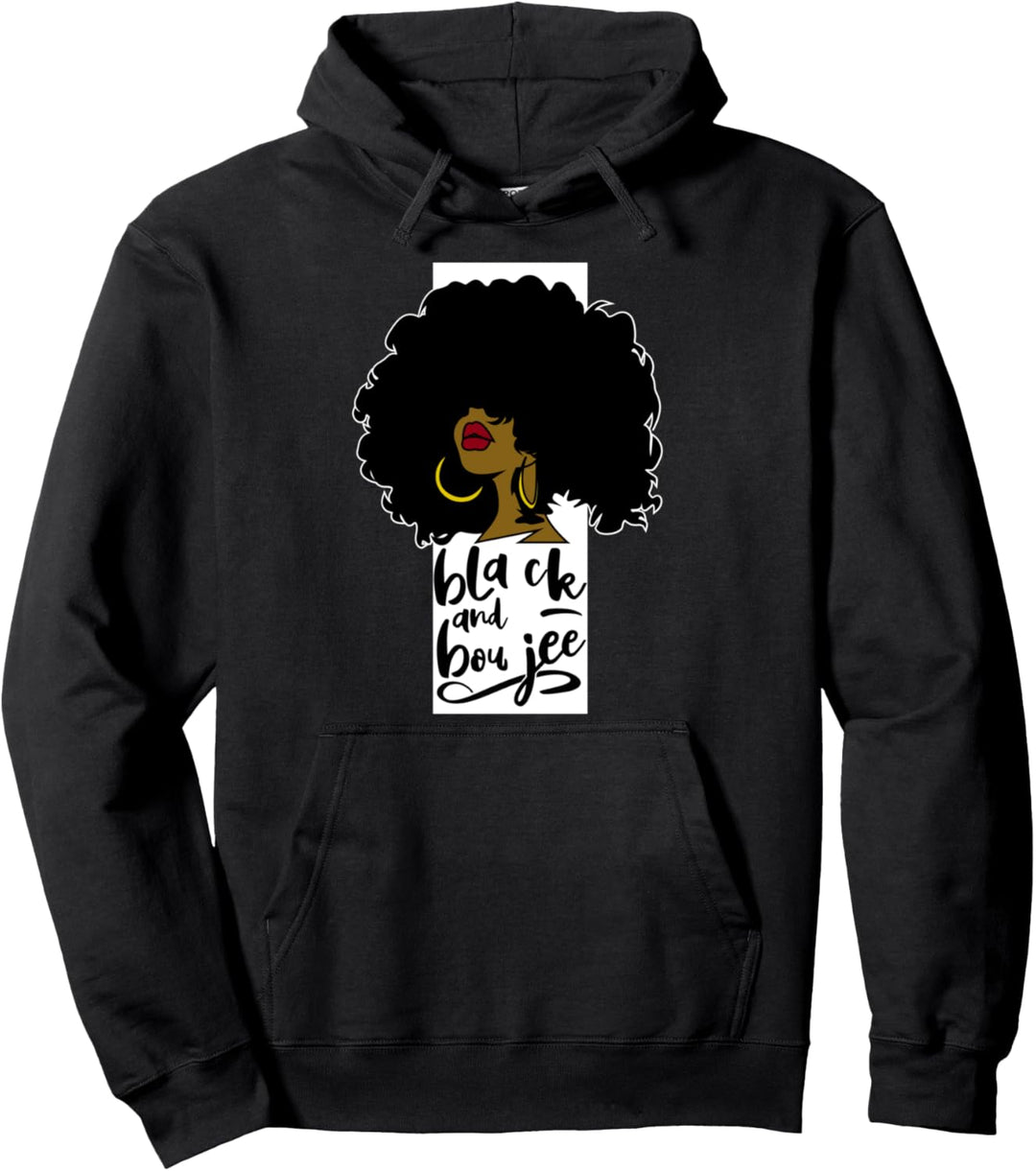 Schwarze und Boujee Afro Roots-Königin Drogenfrauen Pullover Hoodie