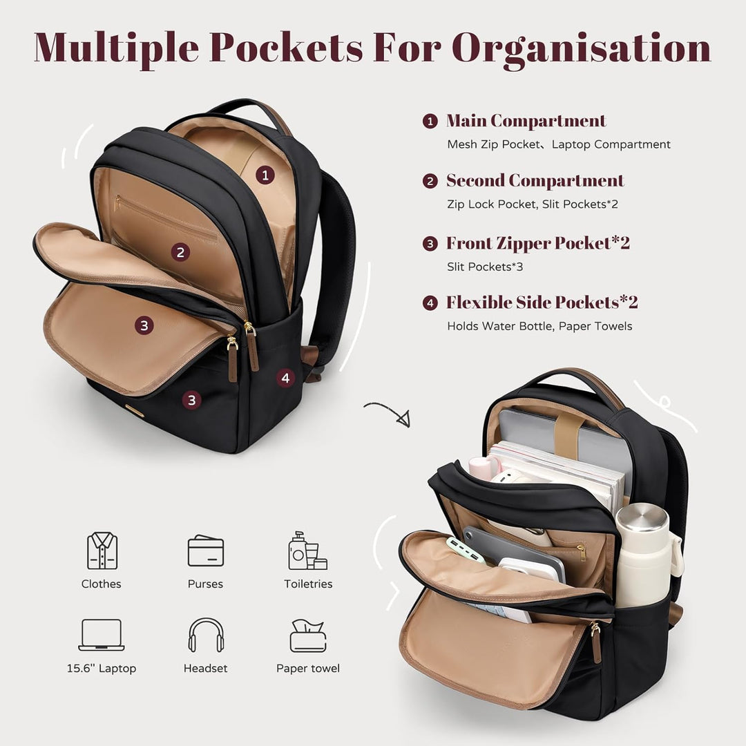 GOLF SUPAGS Multifunktional Handgepäck Rucksack, Schulrucksack Teenager, Rucksack Damen für Schule,