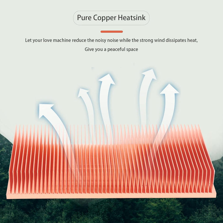 KupferküHlköRper 100X50X15Mm Skiving Fin KüHlköRper KüHler für Elektronischen RAM Chip LED VGA KüHle
