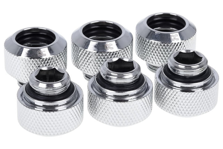 Alphacool Pack RACORES EISZAPFEN HARDTUBE CROMO 6 UNIDADES/13MM/LATON/TUBO RIGIDO 1012835