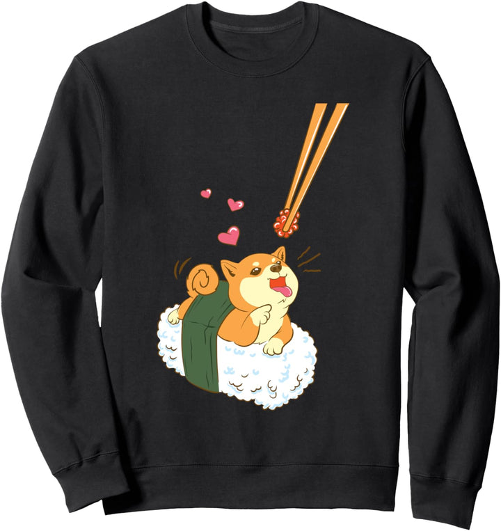 Japanischer Kawaii Shiba Inu Sushi Sweatshirt