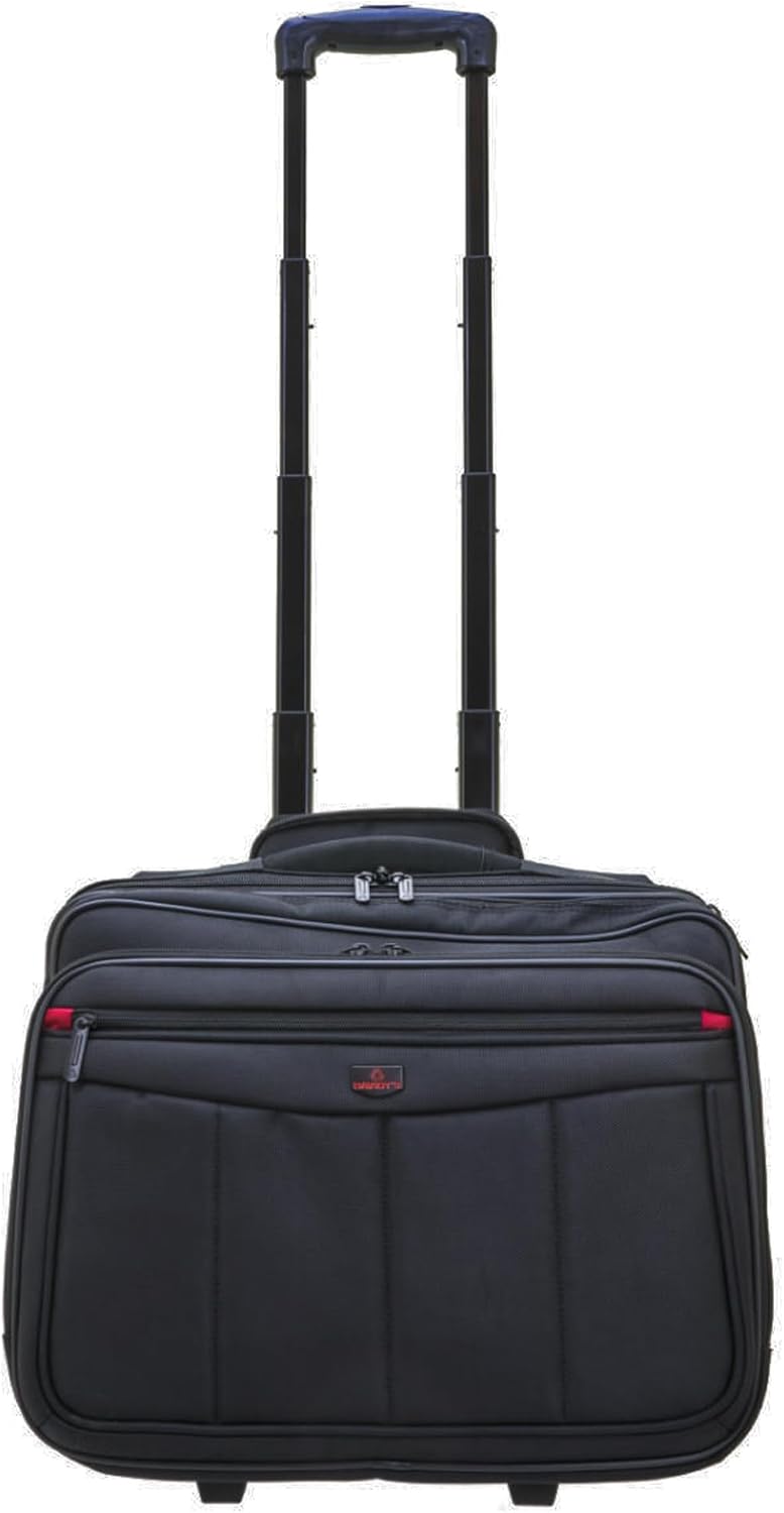 Davidts Pilotenkoffer 43x35x25 cm Aktentrolley Business Tasche Laptop-Fach Schwarz 261 114 Bowatex