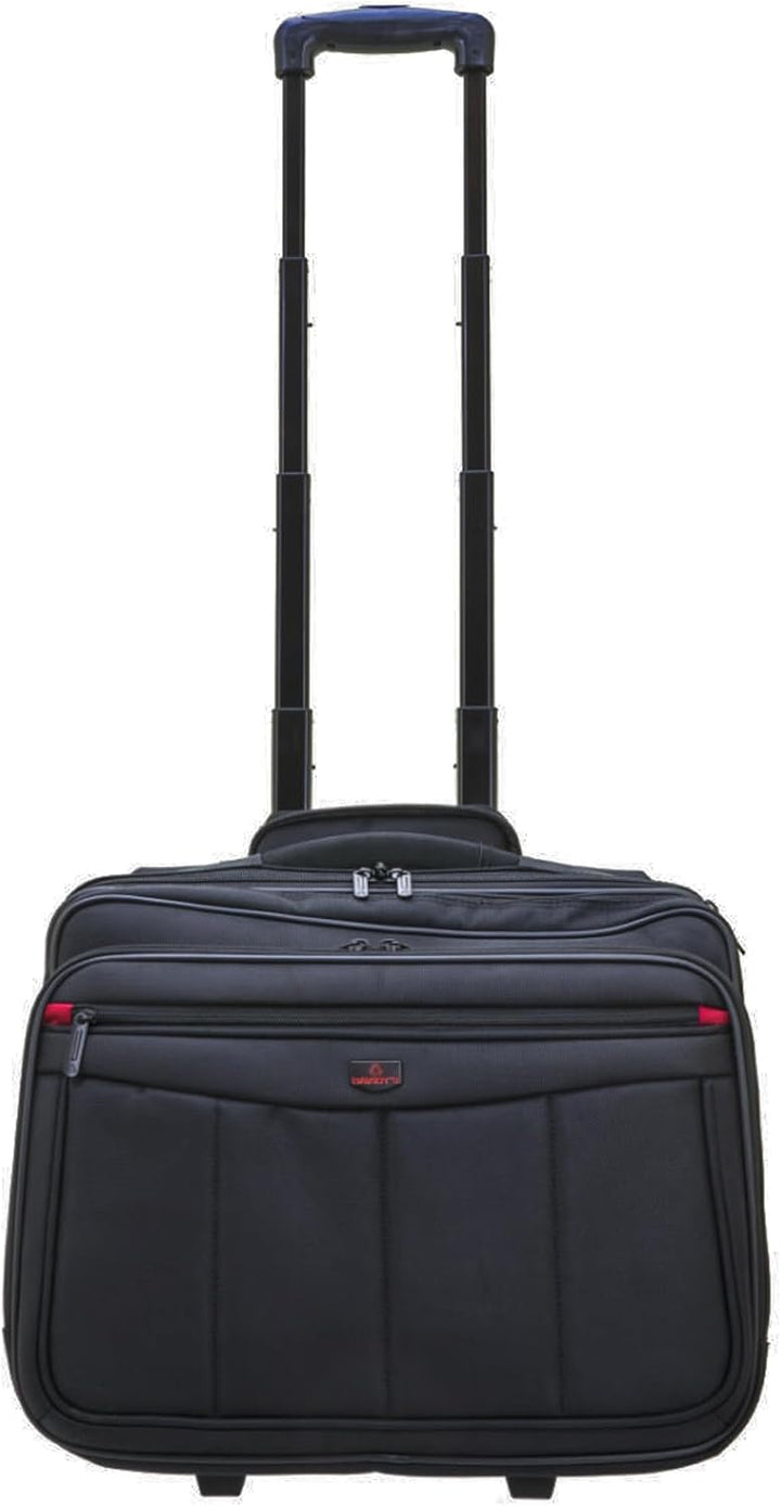 Davidts Pilotenkoffer 43x35x25 cm Aktentrolley Business Tasche Laptop-Fach Schwarz 261 114 Bowatex