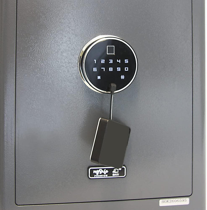 mySafe Premium 450 | elektronischer Schrank-Tresor | Zahlencode & Fingerscan | modernes Design | hoh