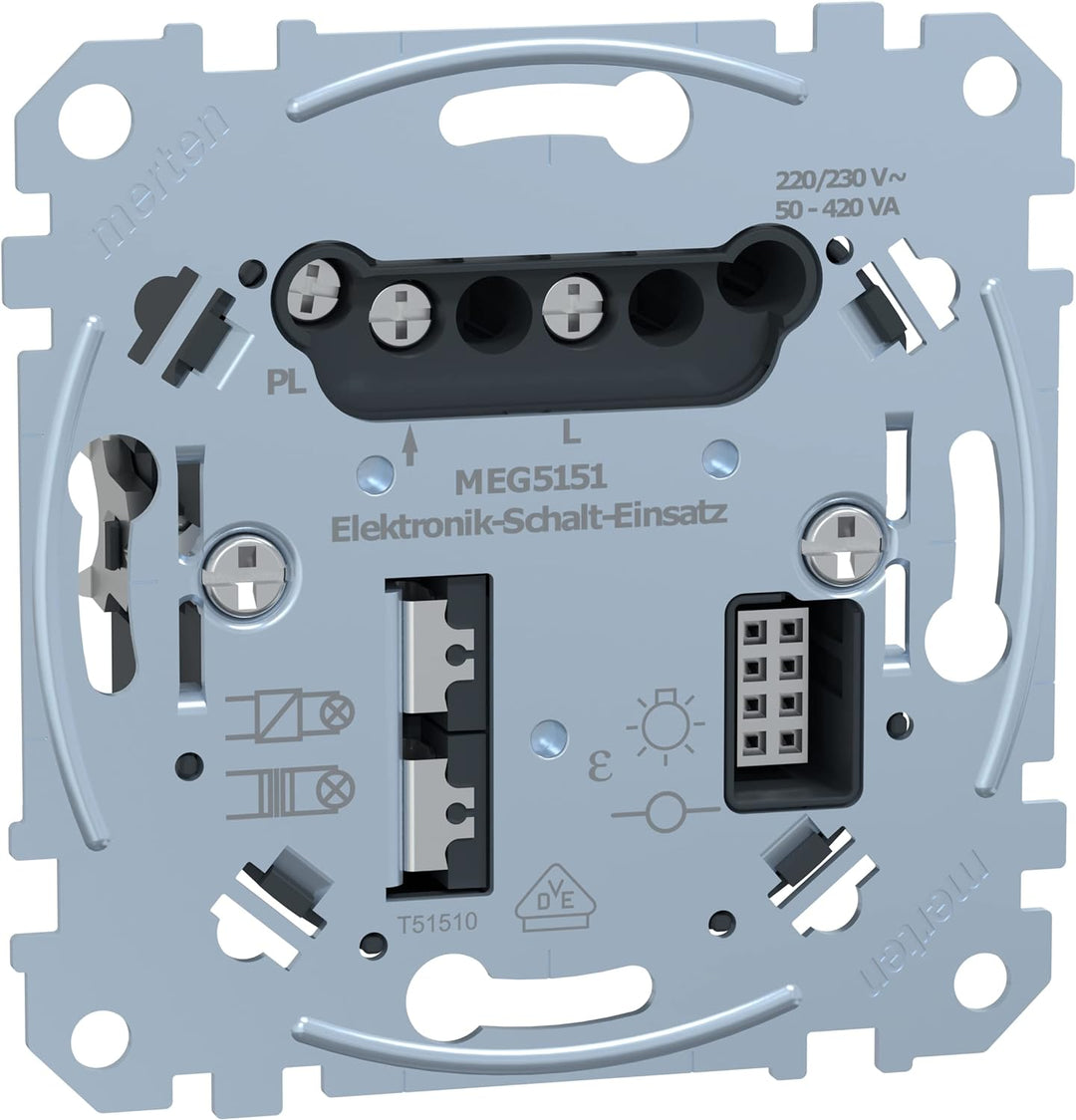 Schneider Electric Merten MEG5151-0000 Unterputz Elektronik Schalt Einsatz 1-fach 50-420 VA, für ohm
