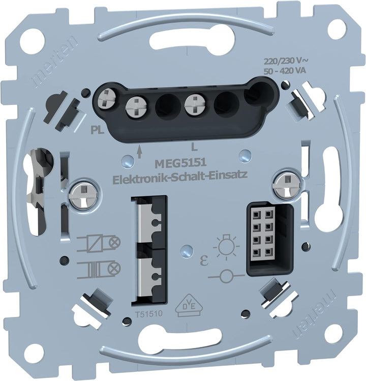 Schneider Electric Merten MEG5151-0000 Unterputz Elektronik Schalt Einsatz 1-fach 50-420 VA, für ohm