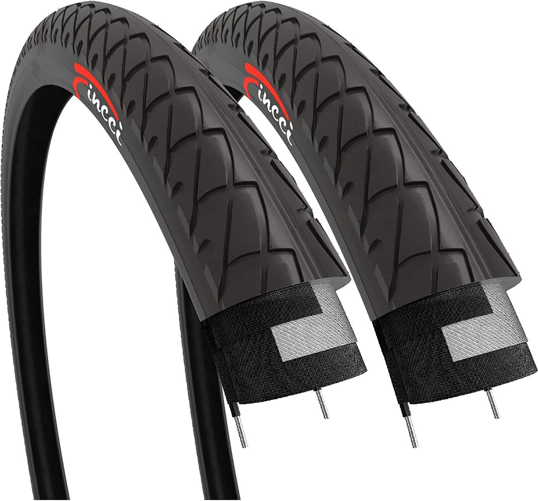 Fincci Fahrradreifen 26 x 2,125 Zoll 54-559 Fahrradmantel Faltbar Slick Reifen für Cityräder Rennrad