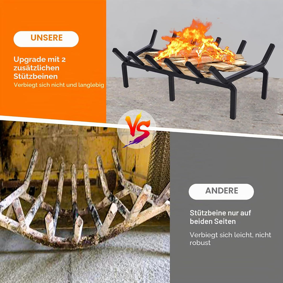 TwentyNext Kaminrost 50,8 cm Heavy Duty Solid Steel Feuerrost Holz Holzregal Ofen Kaminholzhalter fü