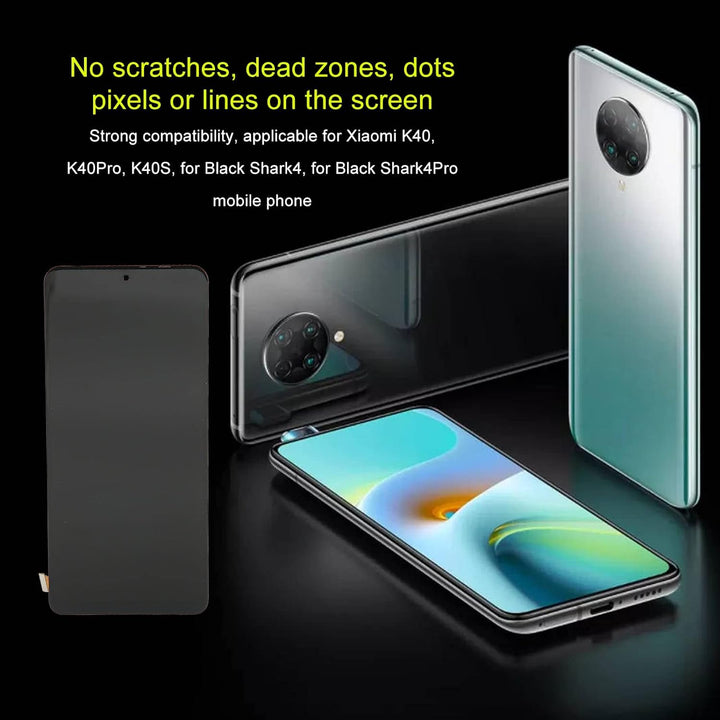 Cuifati Ersatz-Telefonbildschirm für Xiaomi K40 K40Pro K40S für Black Shark 4 4Pro, LCD-Display Touc