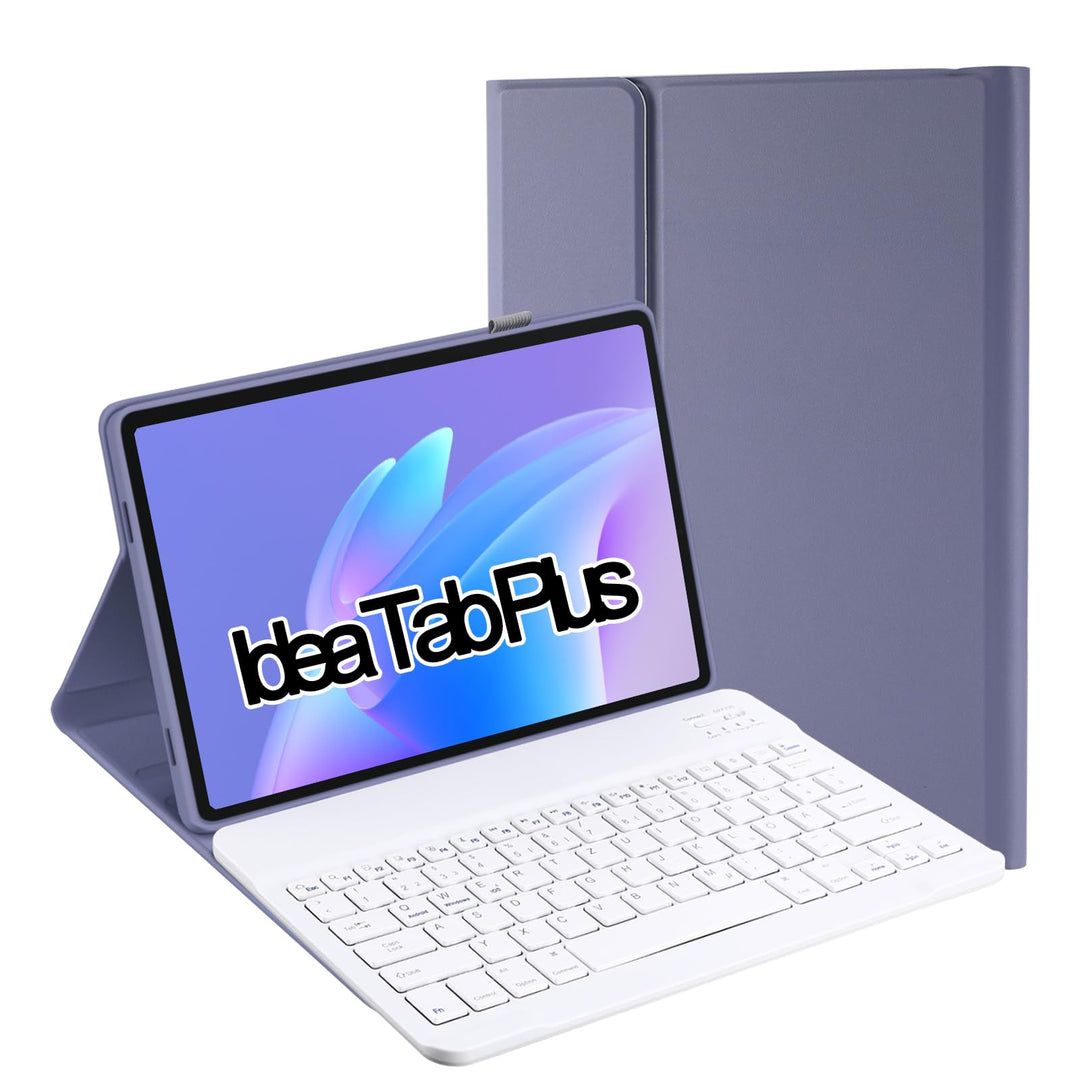 Tastatur mit Hülle für Lenovo Idea Tab Tablet 11", TPU Rückseite Hülle mit Magnetisch Abnehmbarer QW