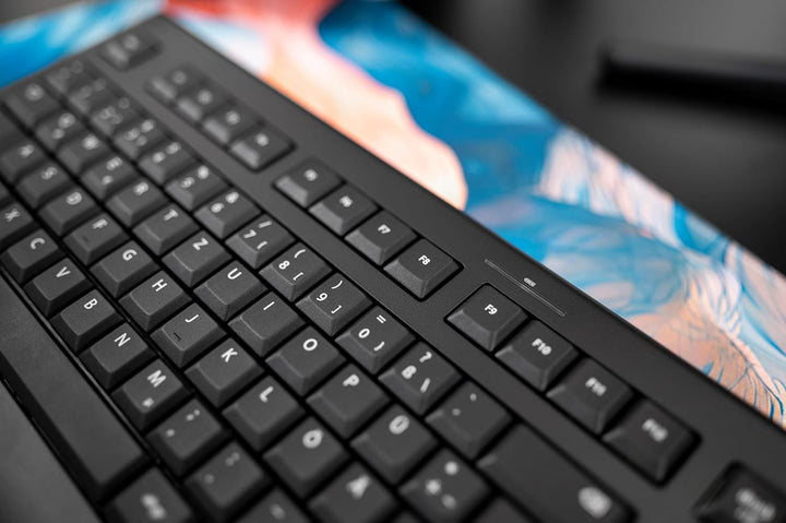 CHERRY DW 3000, Kabelloses Tastatur-Maus-Set, Belgisches Layout (AZERTY), 2,4 GHz Funk, Flaches Desi