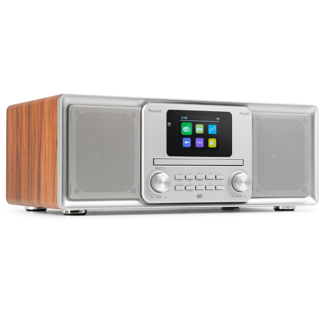 Audizio Palmi - DAB Radio mit CD Player - 60 Watt Stereoanlage mit Bluetooth 5.0, USB &amp; Equalizer, W