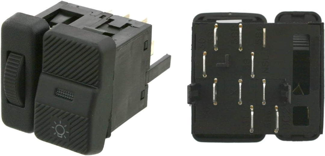 febi bilstein 30950 Lenkstockhebelschalter, 1 Stück & 24786 Lichtschalter für Stand- und Abblendlich