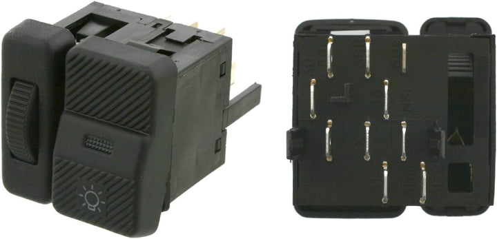 febi bilstein 30950 Lenkstockhebelschalter, 1 Stück & 24786 Lichtschalter für Stand- und Abblendlich