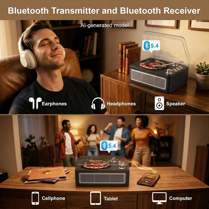 Gueray Tragbarer CD Player Bluetooth CD-Player mit Lautsprecher & Radio & Fernbedienung Unterstützt