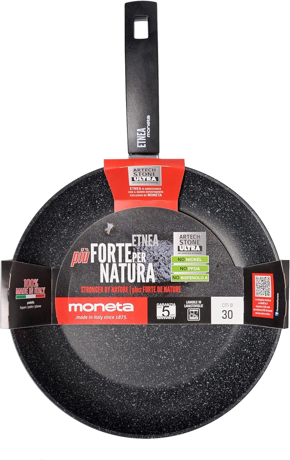 Moneta Etnea Pfanne aus Aluminium, schwarz 32 cm, 32 cm