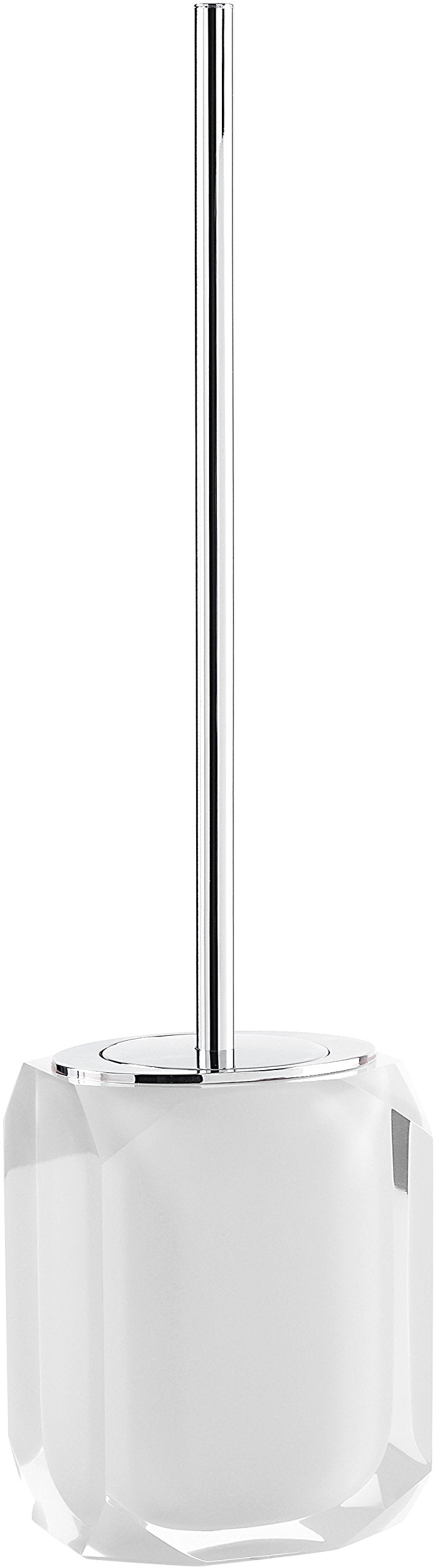 Gedy Chanelle Toilettenbürste, Kunstharz, Weiss, 8,6 x 10,6 x 45,7 8,6x10,6x45,7 Weiss, 8,6x10,6x45,