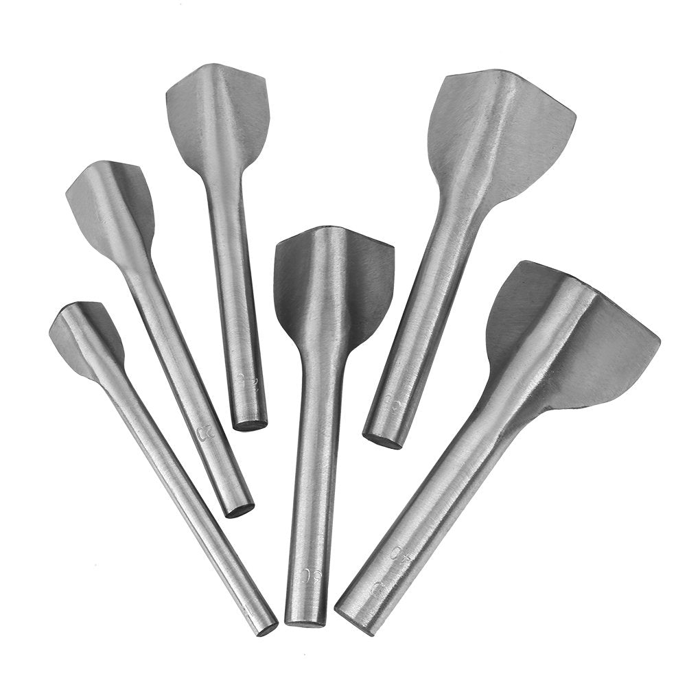 6 Stück/Set DIY Leder Carft V Form Stanzgürtel Endschneider für Zuhause Leder Nähen (15–40 mm)