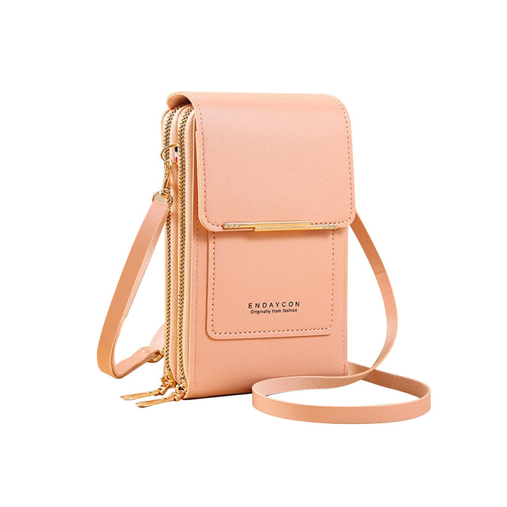 PORRASSO Handy Umhängetasche Touchscreen Crossbody Kleine Handytasche Mädchen Schultertasche PU Wass