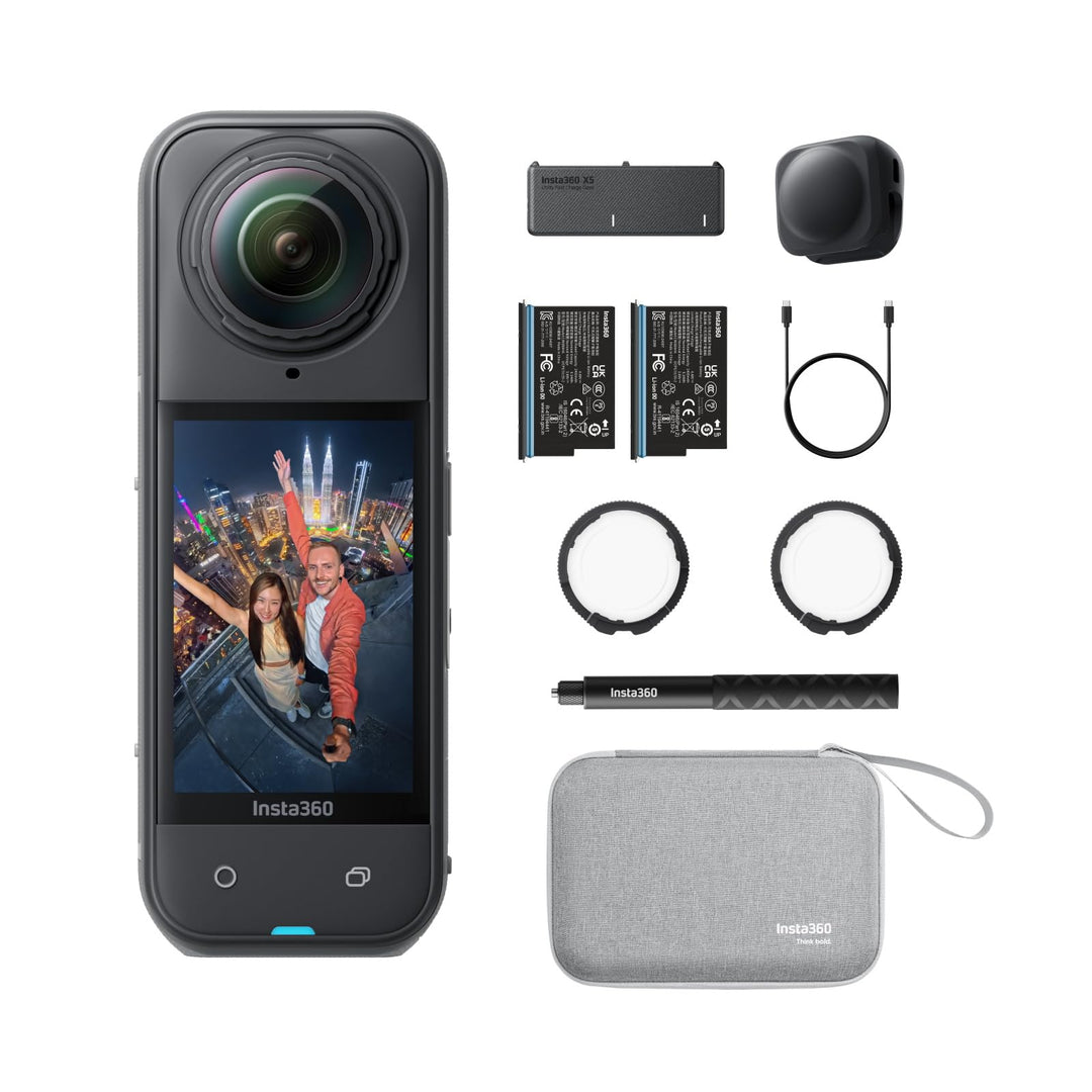 Insta360 X5 Must-Have-Bundle - Wasserdichte 8K 360°-Action-Cam, Führend bei wenig Licht, Unsichtbare