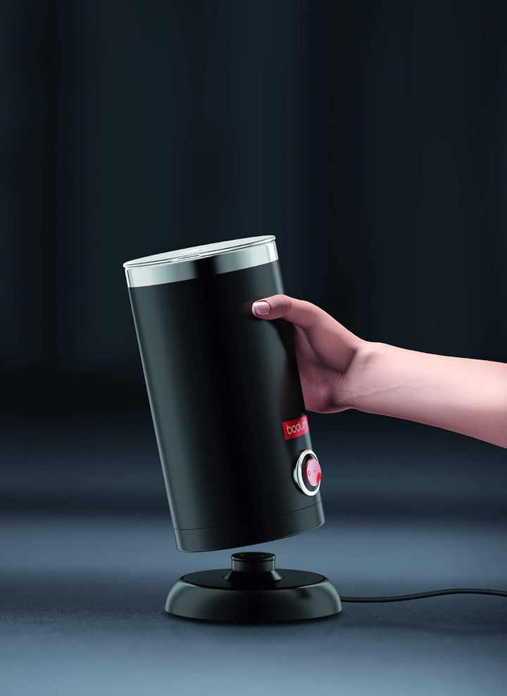 Bodum 11870-01EURO BISTRO Elektrische Milchaufschäumer, 550, Edelstahl, Schwarz