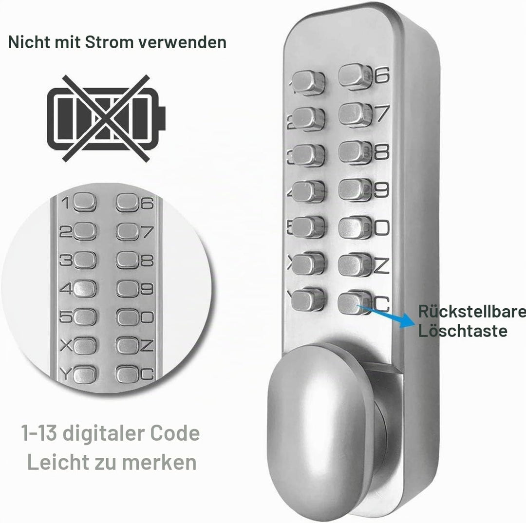 Spotact Schlüsselloses Türschloss Mit Mechanischem Codeschloss Retro Stil 6-Passwortschloss Geeignet