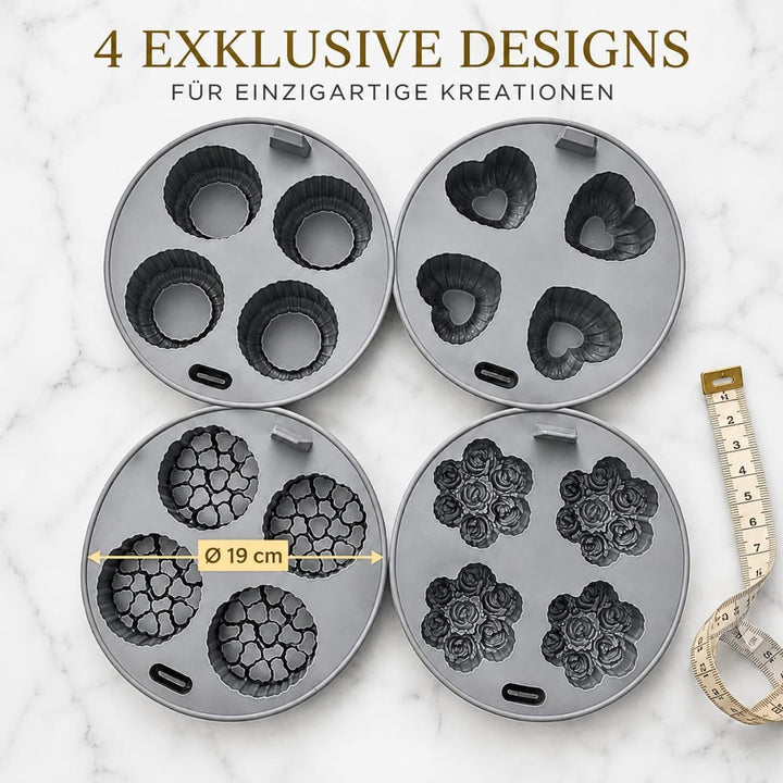 Set 4 runde Silikonformen für Heissluftfritteuse und Backofen Ø19 cm – Wiederverwendbares Airfryer-Z