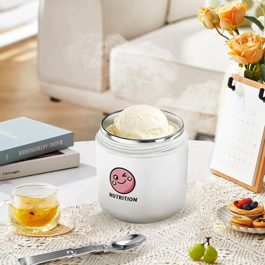 TWSOUL Thermobehälter für Essen 500ml, Frühstücksbecher aus Edelstahl, Auslaufsicherer Müslibecher m