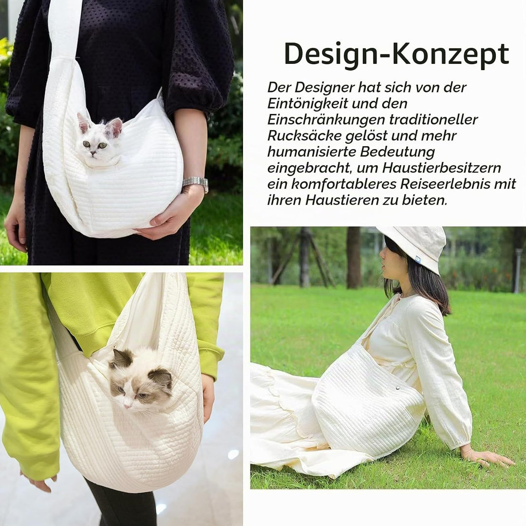 Hundetasche,Tianher Atmungsaktiver Breiter Schultergurt Tragbare Transporttasche für Haustiere Geeig