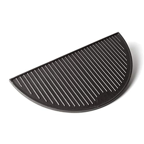 YNNI KAMADO TQ23CRP Grillrost aus Gusseisen, 49,5 cm, 3,5 kg, halbmondförmig, mit Schlitzen, TQ23CRP