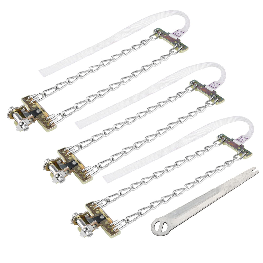 Schneeketten Fydun 3pcs Auto Reifen Schneekette Reifen Rutscht Stahlkette Gummi Reifen Gleitschutzst