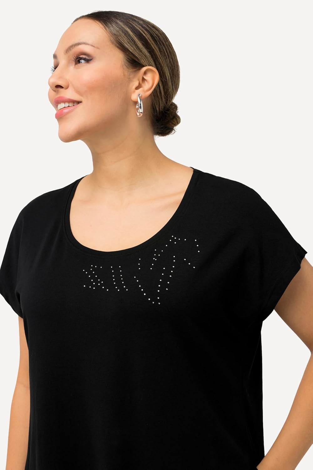 Ulla Popken Damen Jerseykleid Kleid 42-44 Schwarz, 42-44 Schwarz