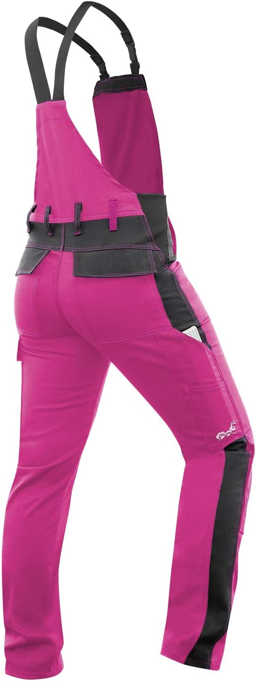 strongAnt Latzhose Damen Stretch Arbeitshose für Frauen mit Kniepolstertaschen Baumwolle Cargo Hose