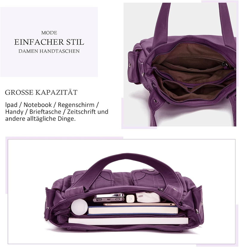 KL928 Tasche Damen Handtasche Umhängetaschen Damenhandtasche Schultertasche Lederhandtasche elegante