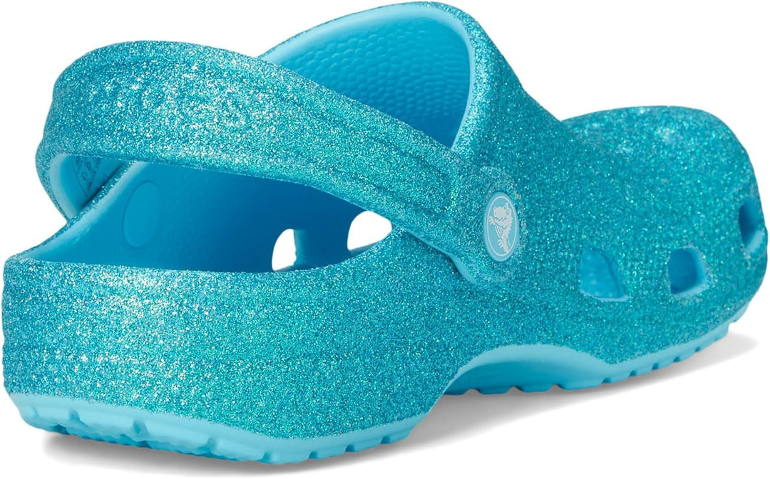 Crocs Unisex Kinder Classic Glitter Clog K Holzschuh 22.2 cm Getöntes Glas, 22.2 cm Getöntes Glas