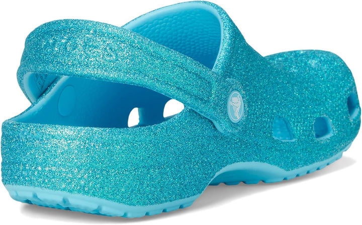Crocs Unisex Kinder Classic Glitter Clog K Holzschuh 22.2 cm Getöntes Glas, 22.2 cm Getöntes Glas