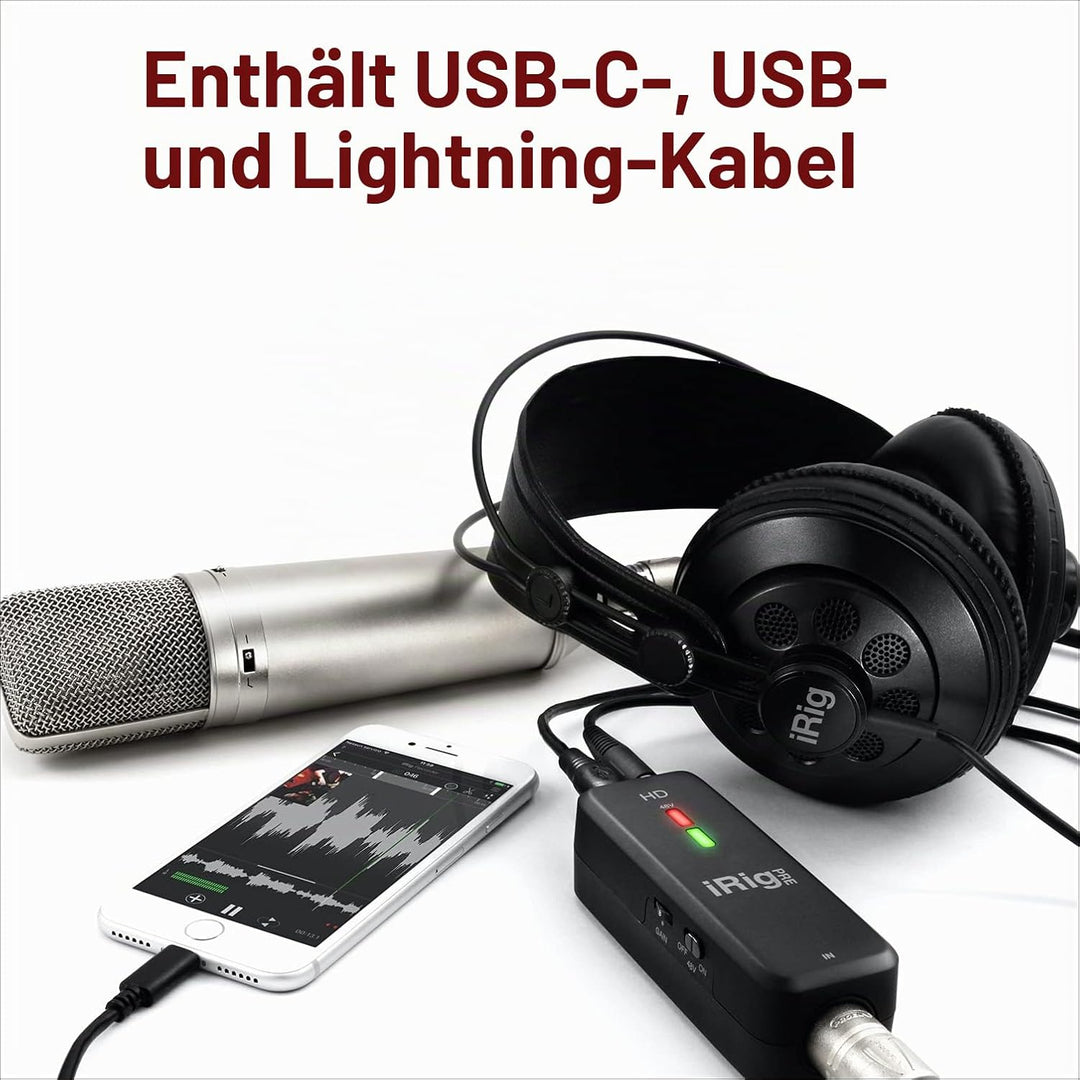 iRig Pre HD - Digital, high definition microphone interface with studio quality preamp, Digital