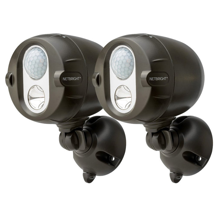 Mr Beams NetBright batteriebetriebener LED Spot mit Bewegungssensor und per Funk koppelbar braun MBN