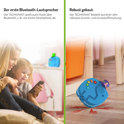 TechniSat TECHNIFANT - Audioplayer und Bluetooth-Lautsprecher für Kinder (inkl. Nachtlicht, mit MP3