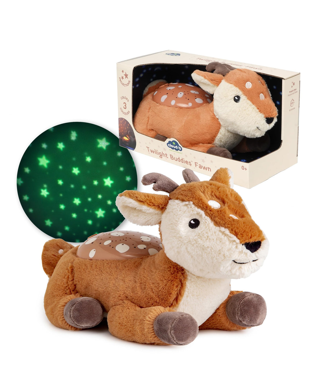 Cloud b Nachtlicht Sternenprojektor für Kinder |Weiches Plüschtier |Sanfter LED Galaxie Deckenprojek