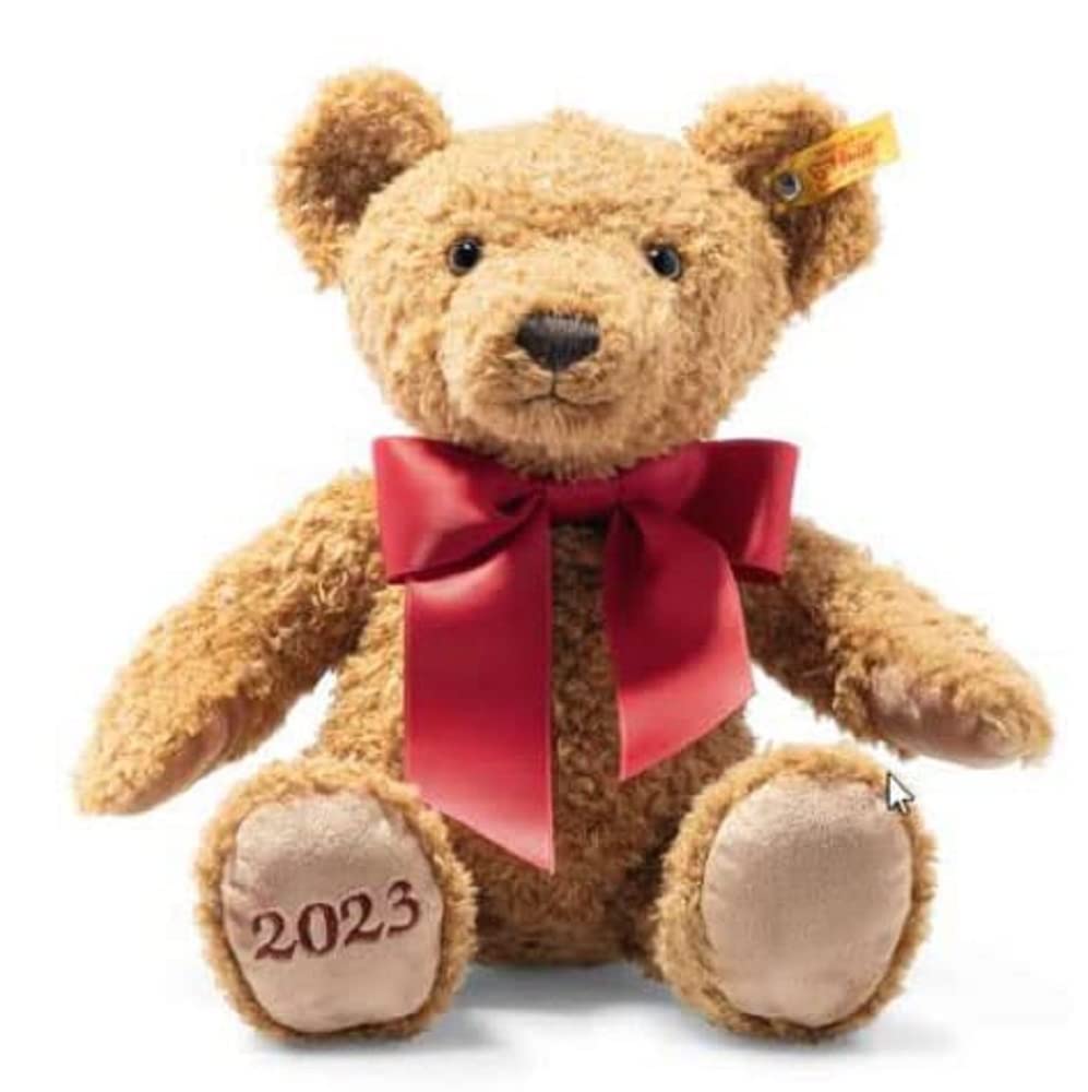 Steiff Teddybär Cosy Year 2023-34 cm - Kuscheltier - Goldbraun, 113901, Dijon Einzelbett, Einzelbett