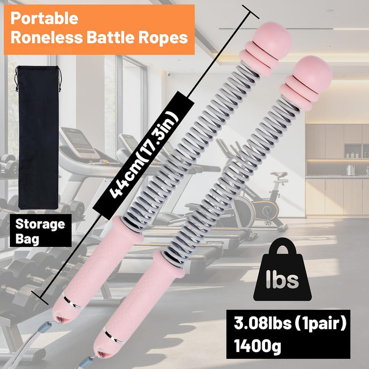 Weighted Battle Rope Without Rope 2 Pack Quiet Adjustable Ropeless Battle Ropes for full Body Traini
