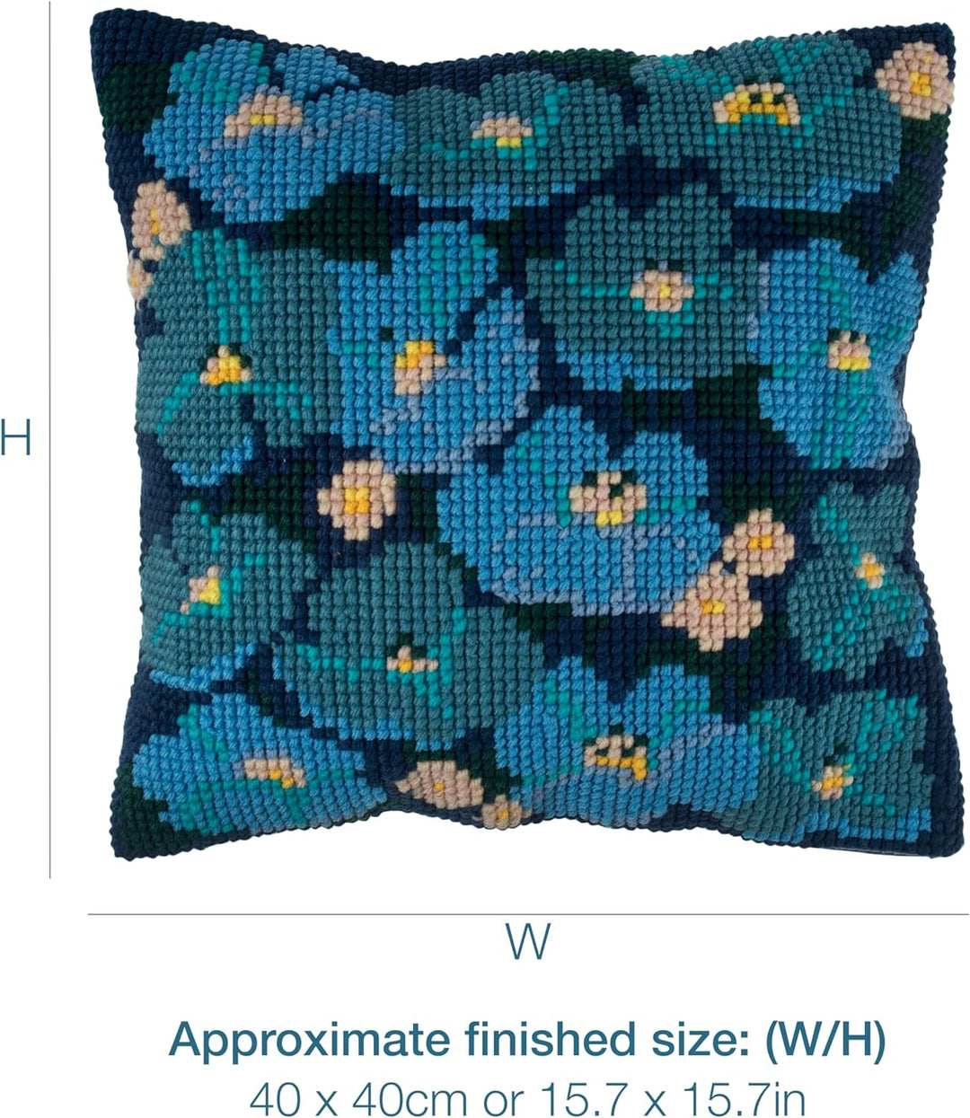Trimits GCS57 Kreuzstich-Kissen-Set, Modern Floral, 40 x 40cm (16 x 16in), Modern Floral