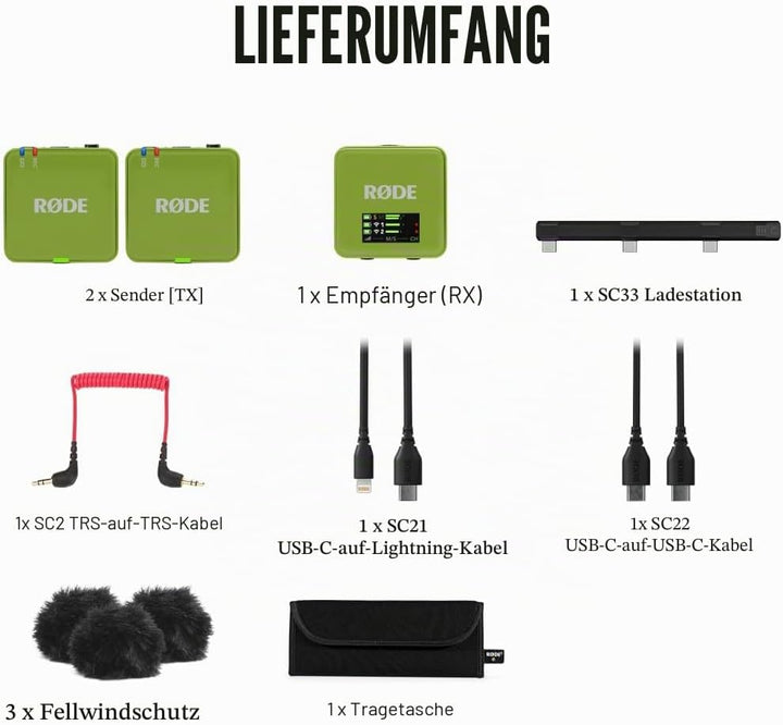 RØDE Wireless GO (Gen 3) – Kompakter kabelloser Mikrofon – Kristallklarer Klang, 32-Bit Float Aufnah