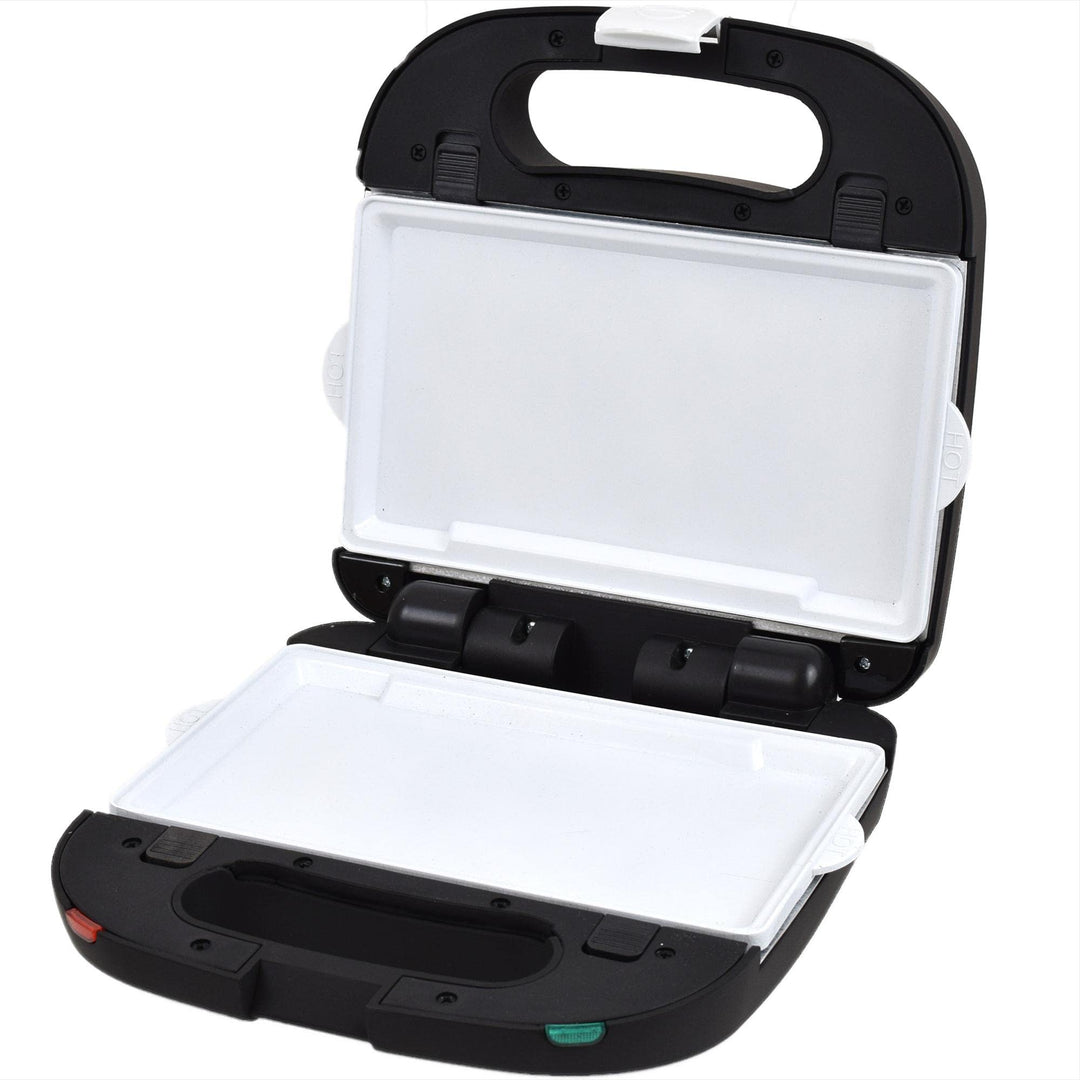 Syntrox Germany Kombigerät mit Wechselplatten SM-1500W Perom, Antihaftbeschichtet, Edelstahl, Schwar