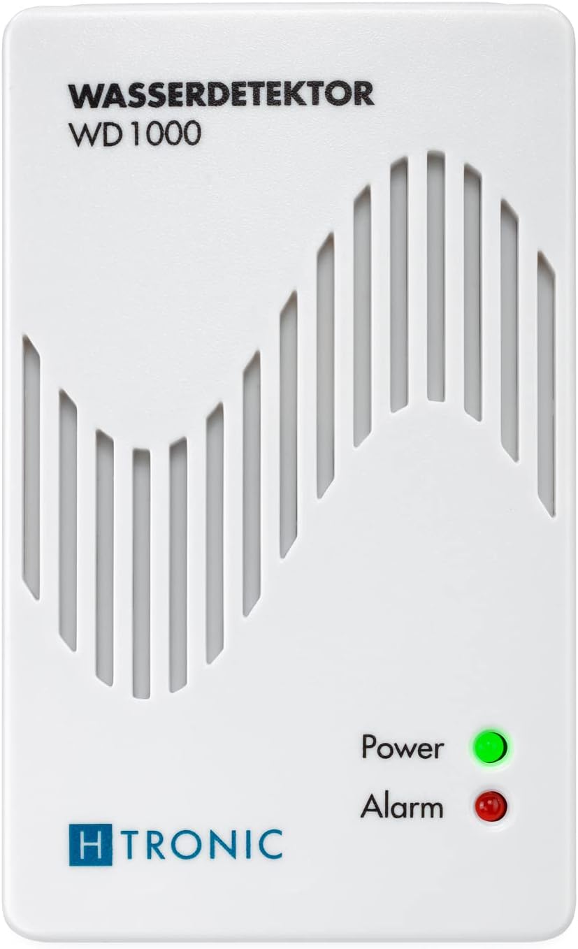WD 1000 Wasserdetektor (Wassermelder, Wasseralarm, Wasserwächter) mit externem Wassersensor gegen Wa