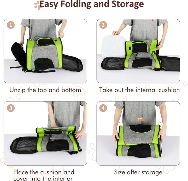 Kritter Planet Haustier-Rucksack mit Mesh-Fenster, atmungsaktive und Faltbare Hundetasche für Hunde