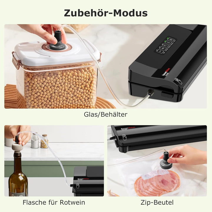 Bonsenkitchen Vakuumiergerät, schnell-kompaktes Vakuumierer, Hochgeschwindigkeits-Dauerbetrieb, Mult